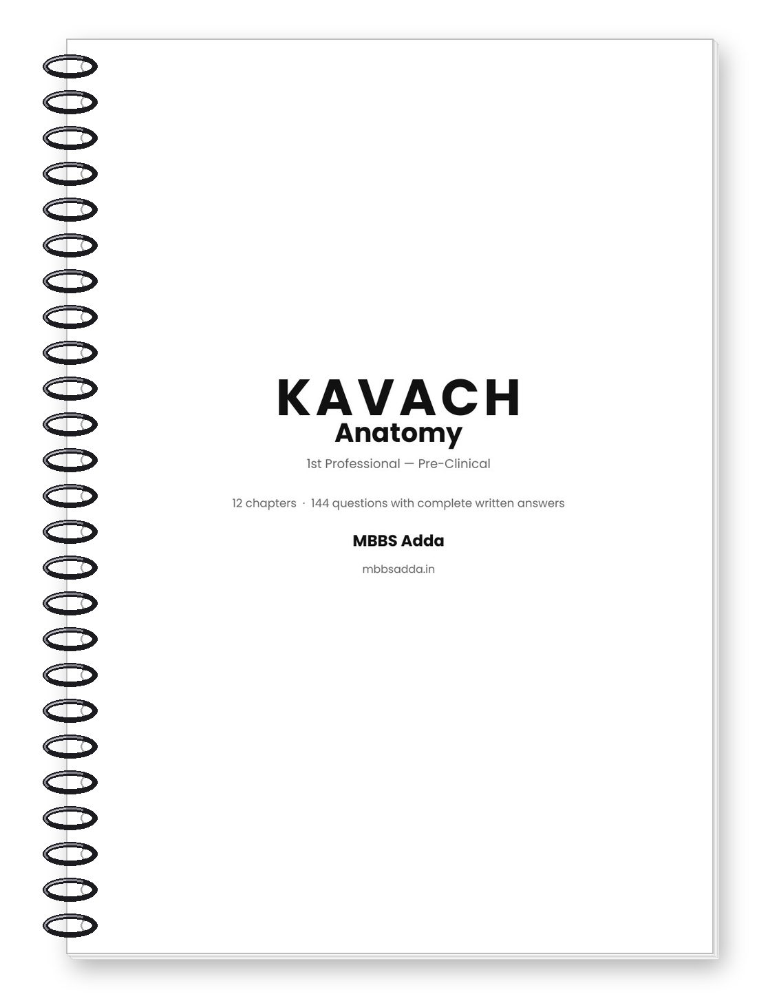 Kavach Anatomy — Spiral Binding Cover