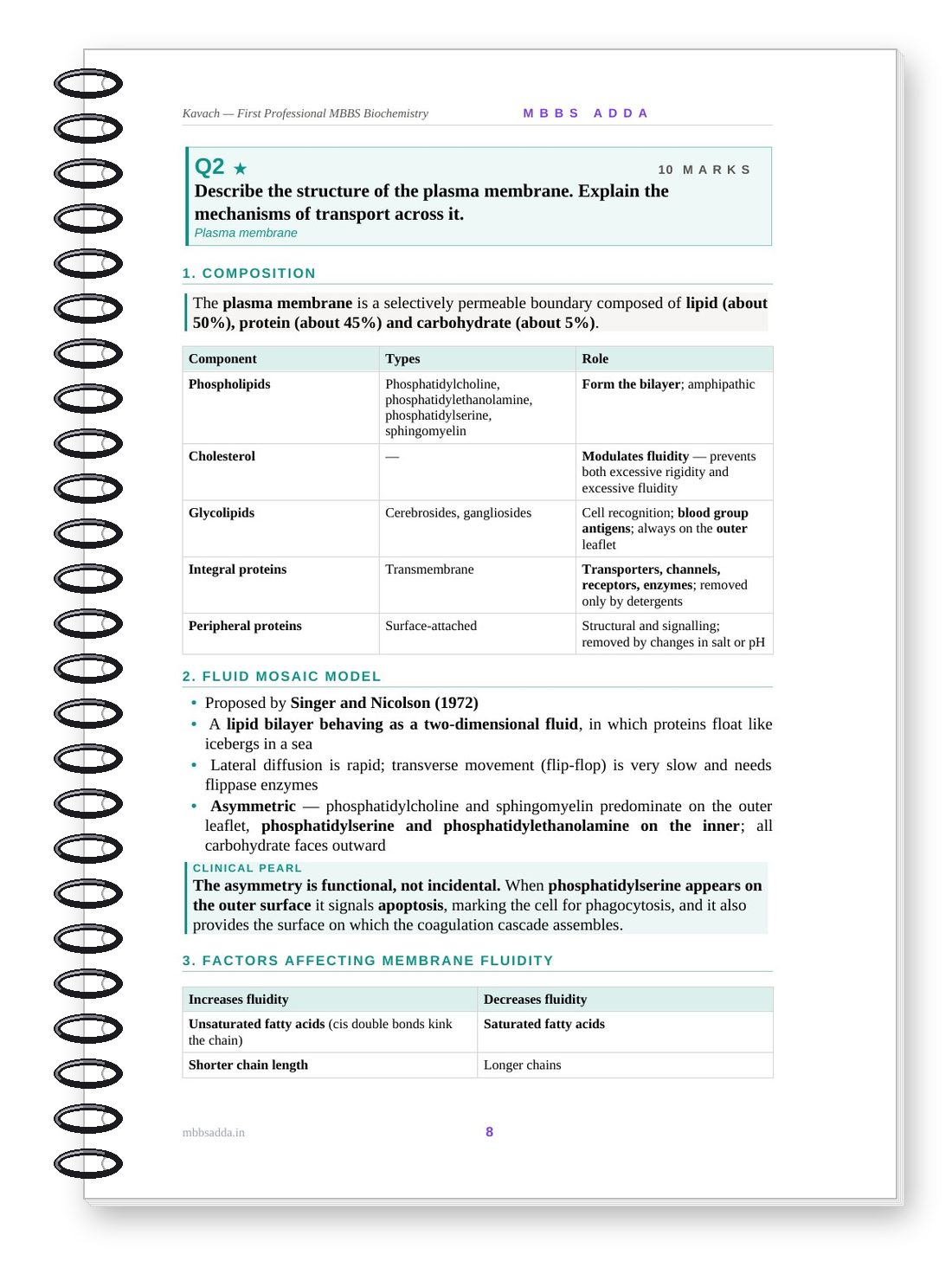 Kavach Biochemistry — Sample Chapter Page (Tables & Clinical Pearls)