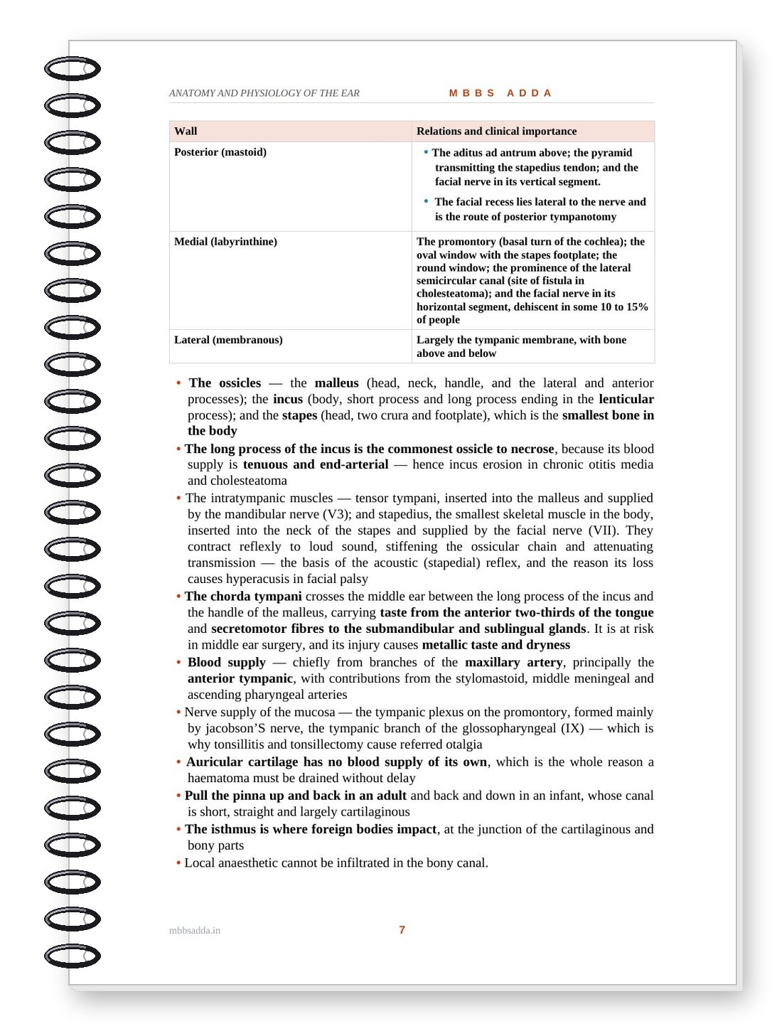 Kavach ENT — Sample Chapter Page (Tables & Clinical Pearls)