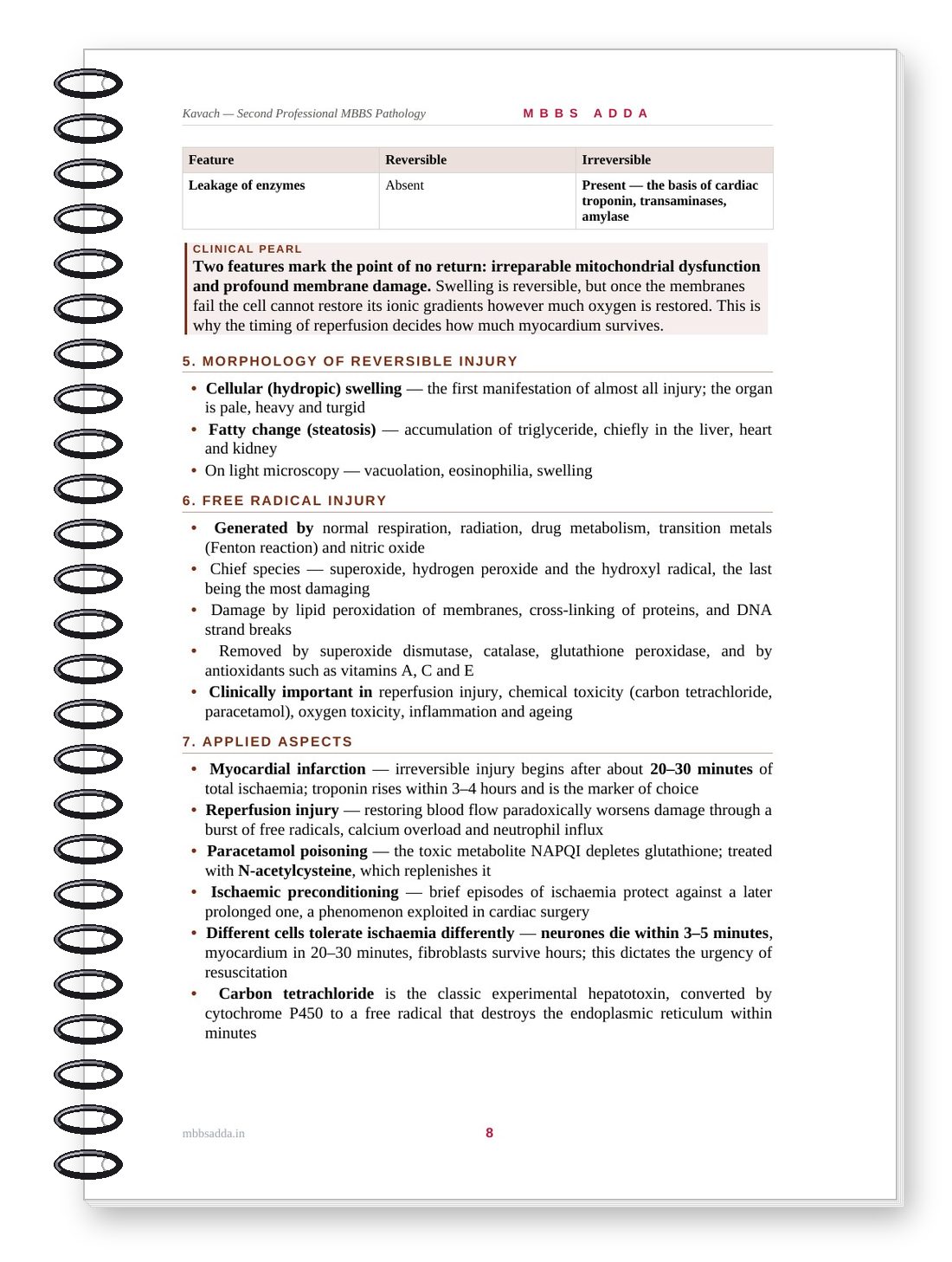 Kavach Pathology — Sample Chapter Page (Tables & Clinical Pearls)